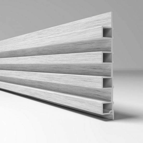 Реечная панель из ПВХ Comfort 3D-Prof L 421 Ясень серый - 2,95м